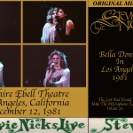 Stevie Nicks 1981 Los Angeles FRONT