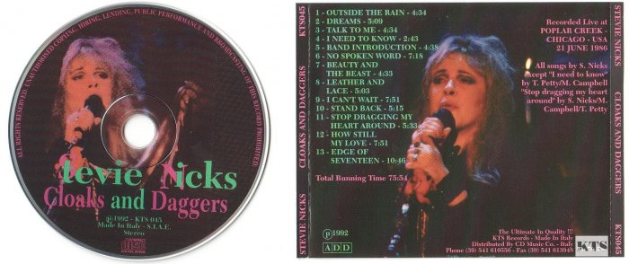 Cloaks and Daggers 1 Back + CD