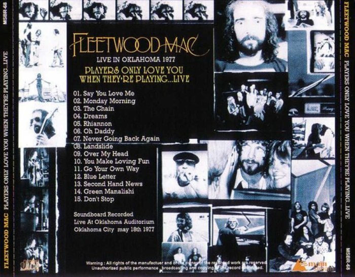 Fleetwood Mac Players Only Oklahoma 1977 rear