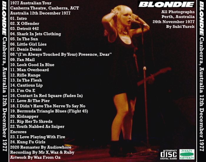 Blondie 1977 Canberra Rear