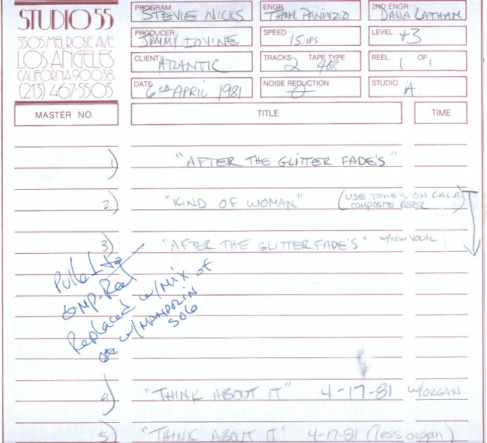 Bella Donna era Reel 6 April 1981